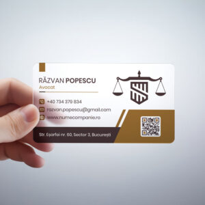 Carti de vizita tranparente Avocat