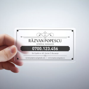 Carte de vizita transparenta