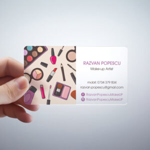 Carti de vizita transparente make-up